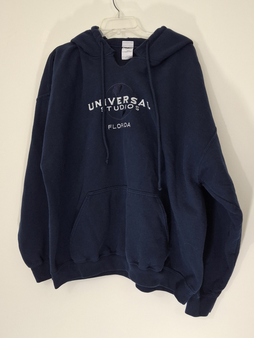 Universal Studios Florida Navy Embroidered Hoodie, Size 2XL